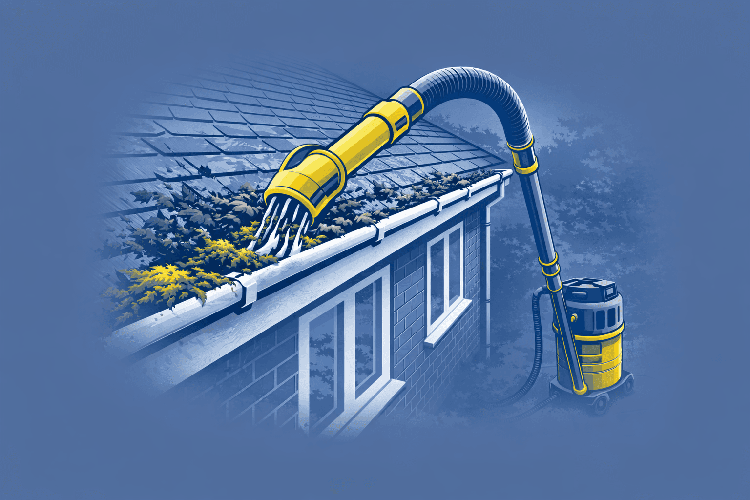 Gutter clearance with professional equipment