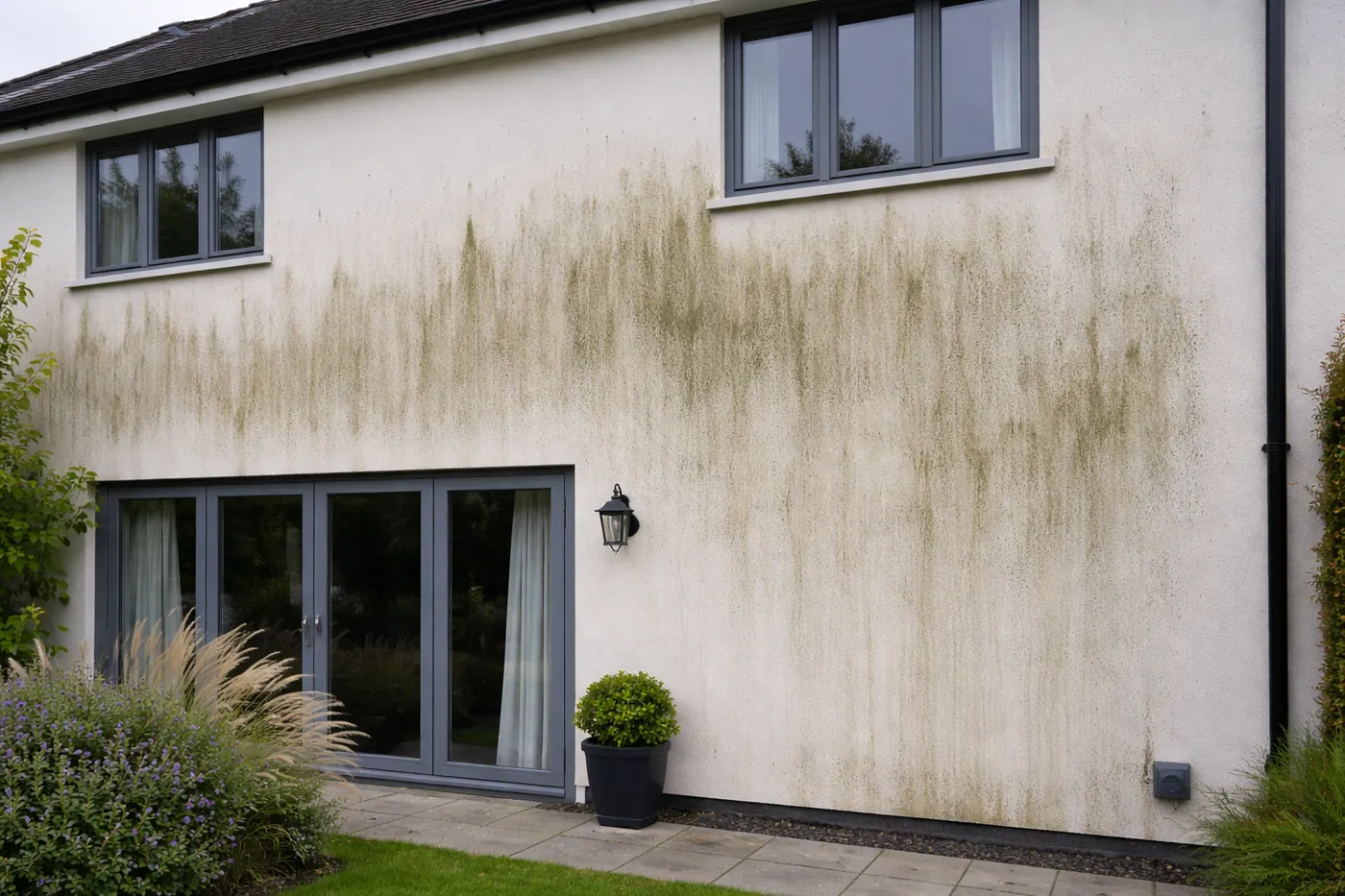 Before brick and render cleaning