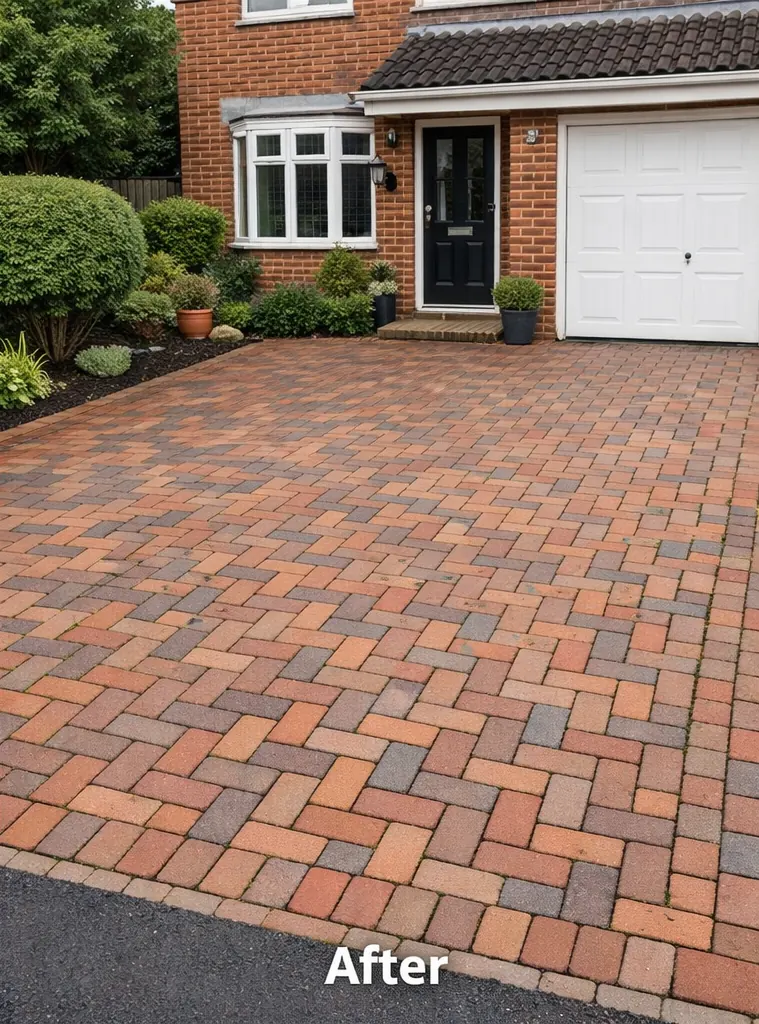 After driveway cleaning