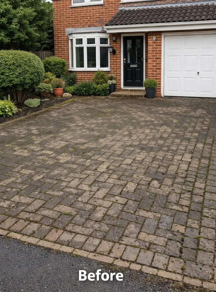 Before driveway cleaning