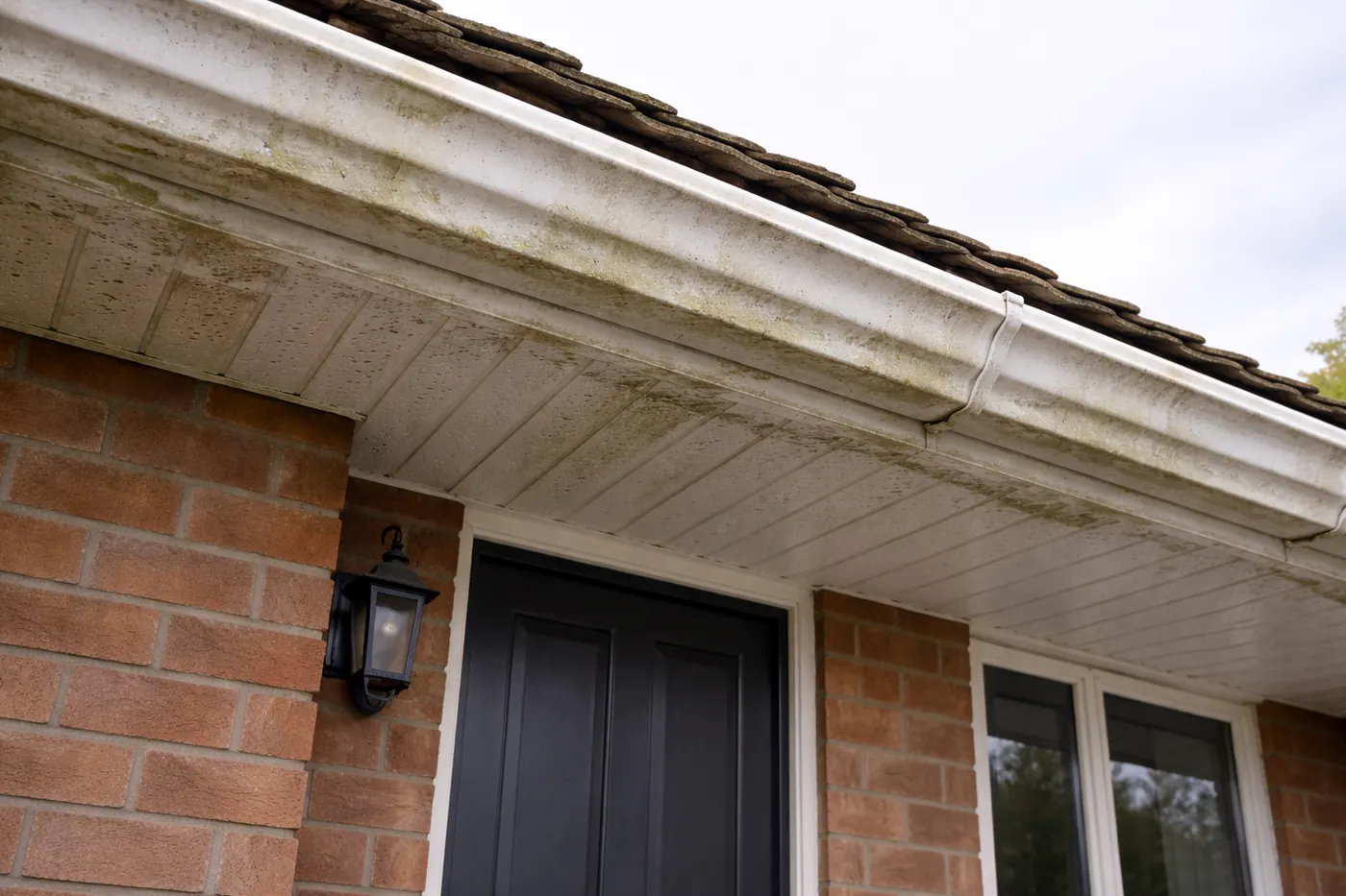 Before soffit and fascia cleaning